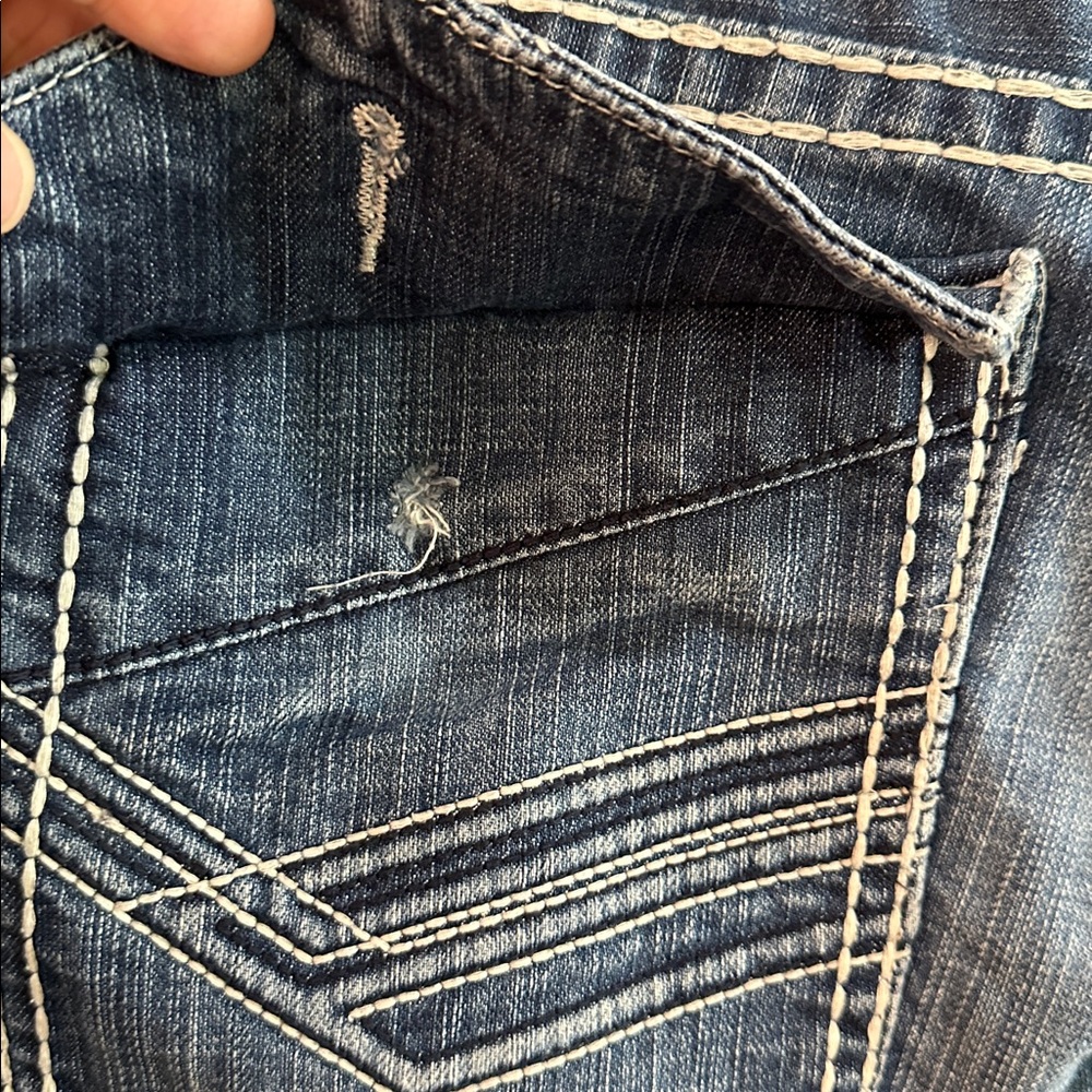 BKE Denim Justin Size 32S 3 Button Fly Flap Back Pockets Bootcut -E4 - Picture 9 of 13